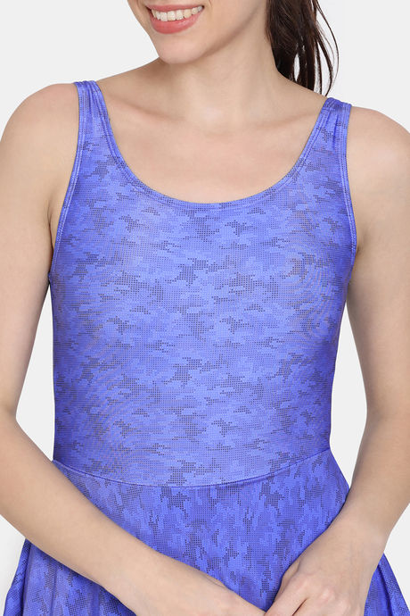 Zelocity Padded Slip-On Swimdress - Amparo Blue — image 5